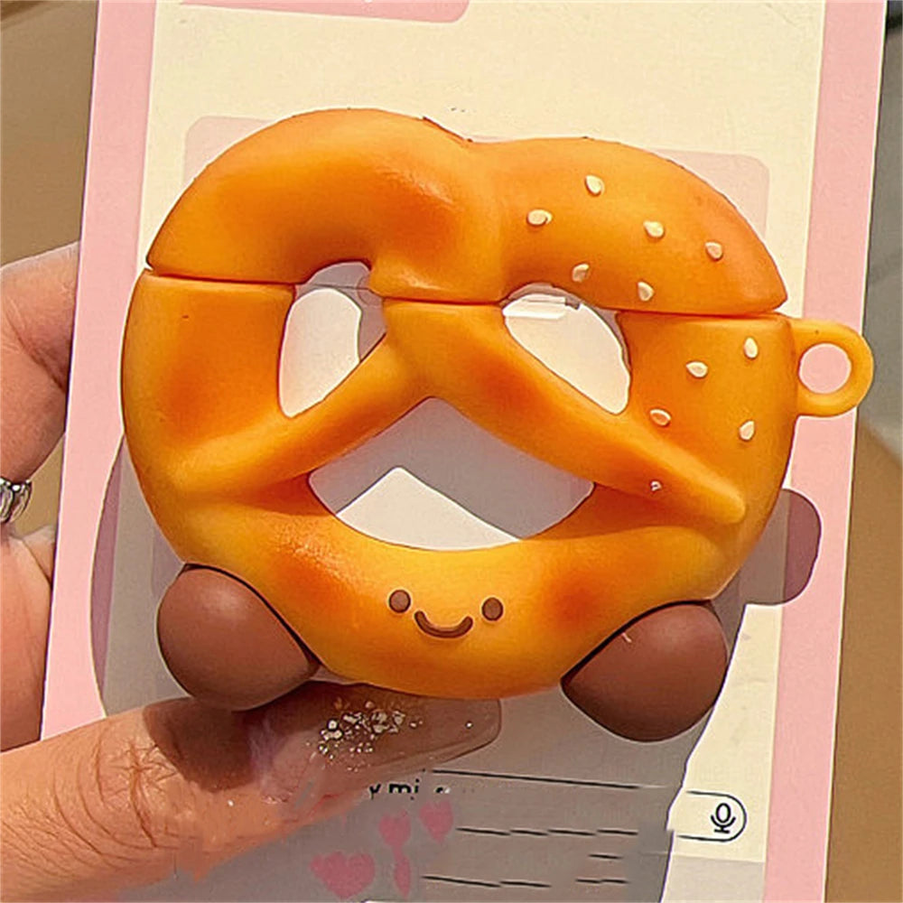 Kawaii 3D Bowknot Bread Soft Silicone AirPods Case ππ - Cute Protective Cover for AirPods 1, 2, 3 & Pro 2!