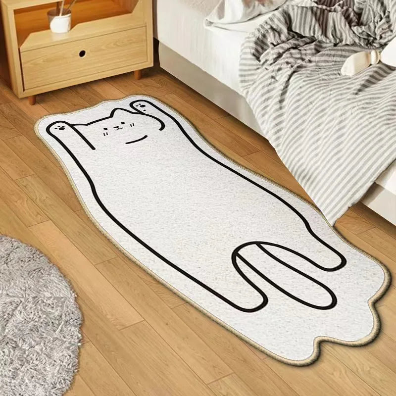 Kawaii Irregular Cartoon Animal Plush Cashmere Rug πΎβ¨ - Cozy Floor Mat for Living Room, Bedroom, & Kids' Playroom! πποΈ