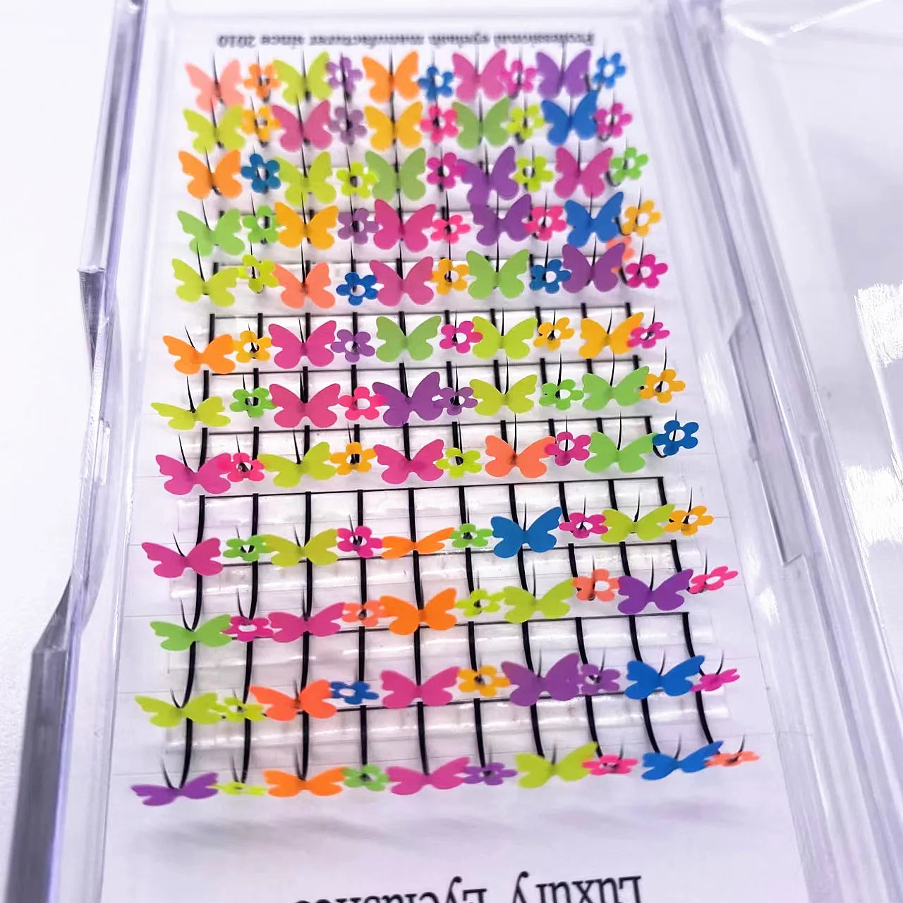 πΈ Kawaii Heart Flower Glitter Lashes π 3D Butterfly Mink Extensions for Whimsical Eye Magic β¨