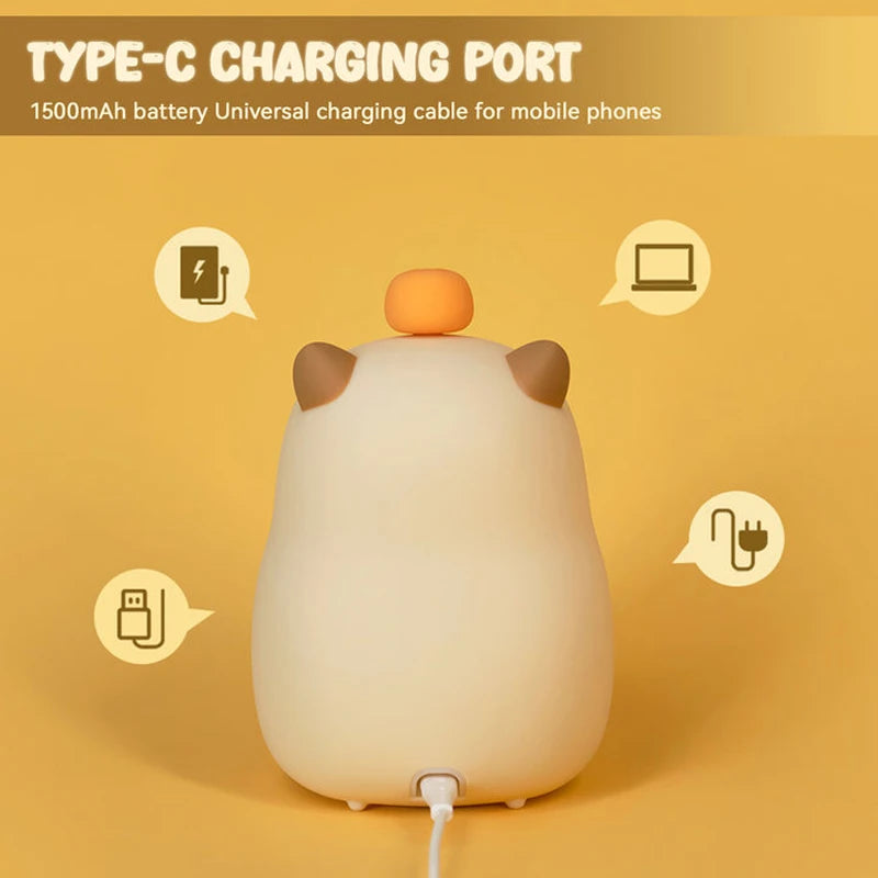 Capybara Cuddle Light π¦β¨ Alarm & Snooze Buddy for Kids π€π Adorable Desk Companion! - Pixie Quill