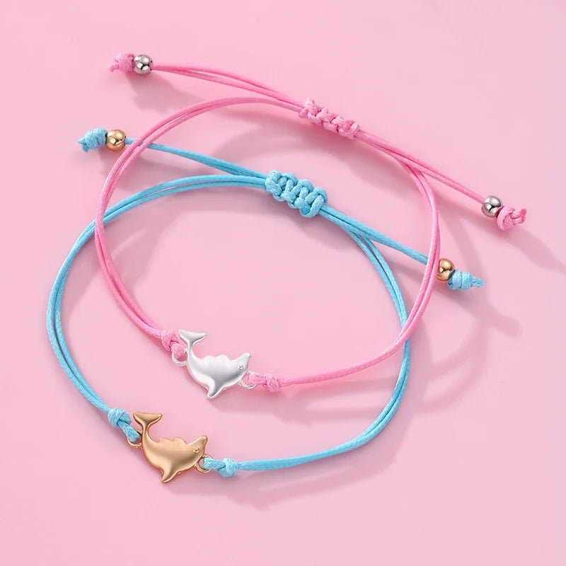 Kawaii Charm Bracelet Set ππ | 3Pcs Braided Unicorn, Heart & Star Accessories for Kids πβ¨