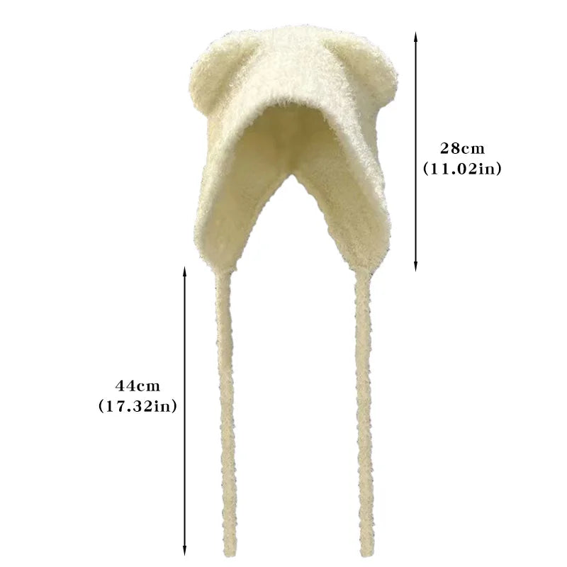 Kawaii Bear Earmuff Hat π»βοΈ | Adorable Knit Winter Beanie for Women | Cozy & Stylish Cold Weather Headgear