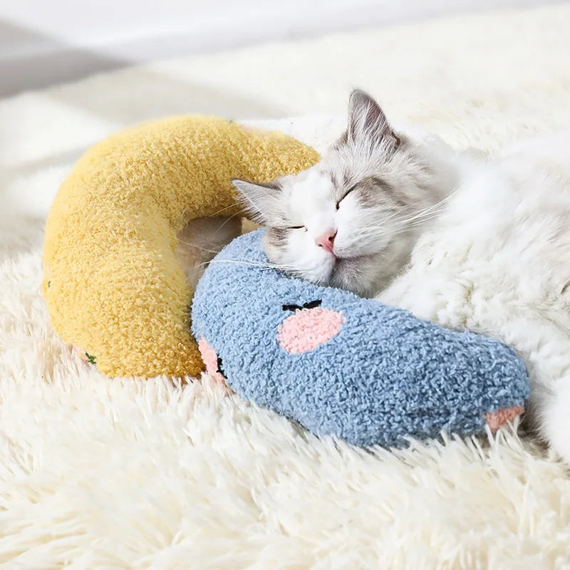 Pet Little Pillow Fashion Neck Protector Deep Sleep Puppy Kitten U-Shaped Pillow Dog Cat Headrest Sleeping Pillow Pet Supplies