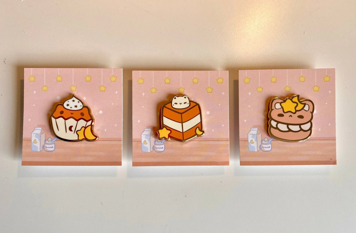 โจ Kawaii Celestial Cat Cafe Enamel Pin ๐ - Whimsical Accessory for Playful Styles! ๐พ