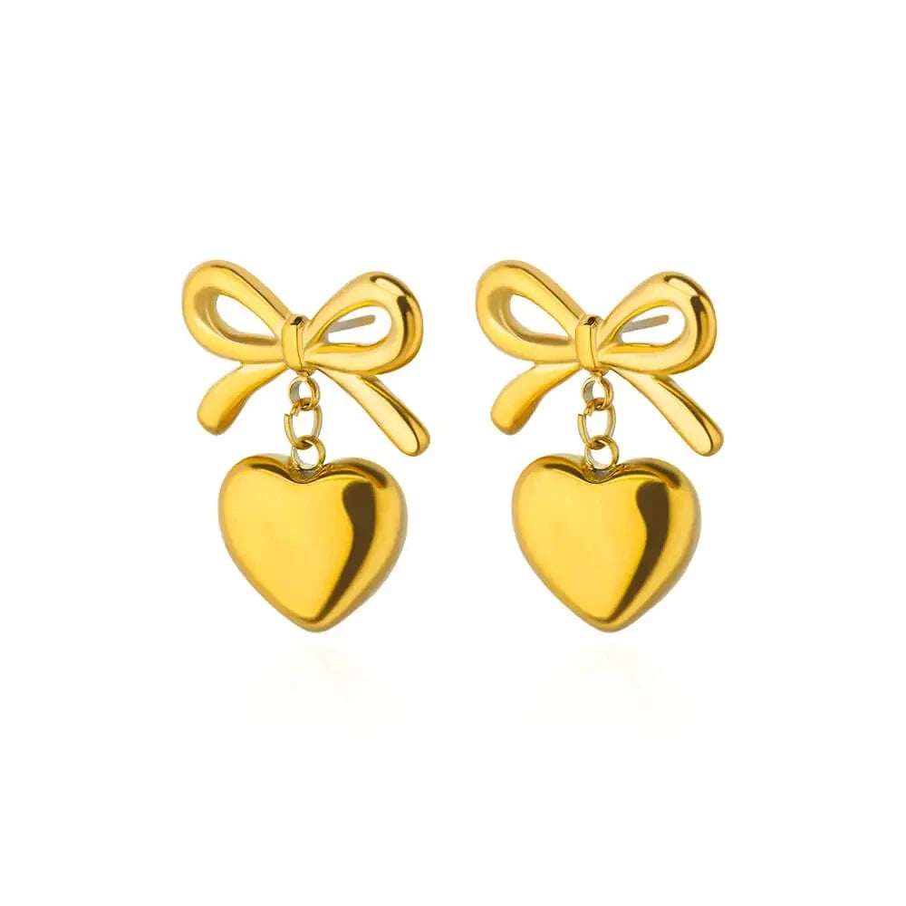 Charming Bow Stud Earrings πβ¨ | Kawaii Geometric Nail Design for Women | Cute Fashion Jewelry & Ear Accessories | Perfect Christmas Gift! ππ