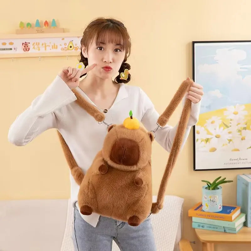 Capybara Plush Backpack