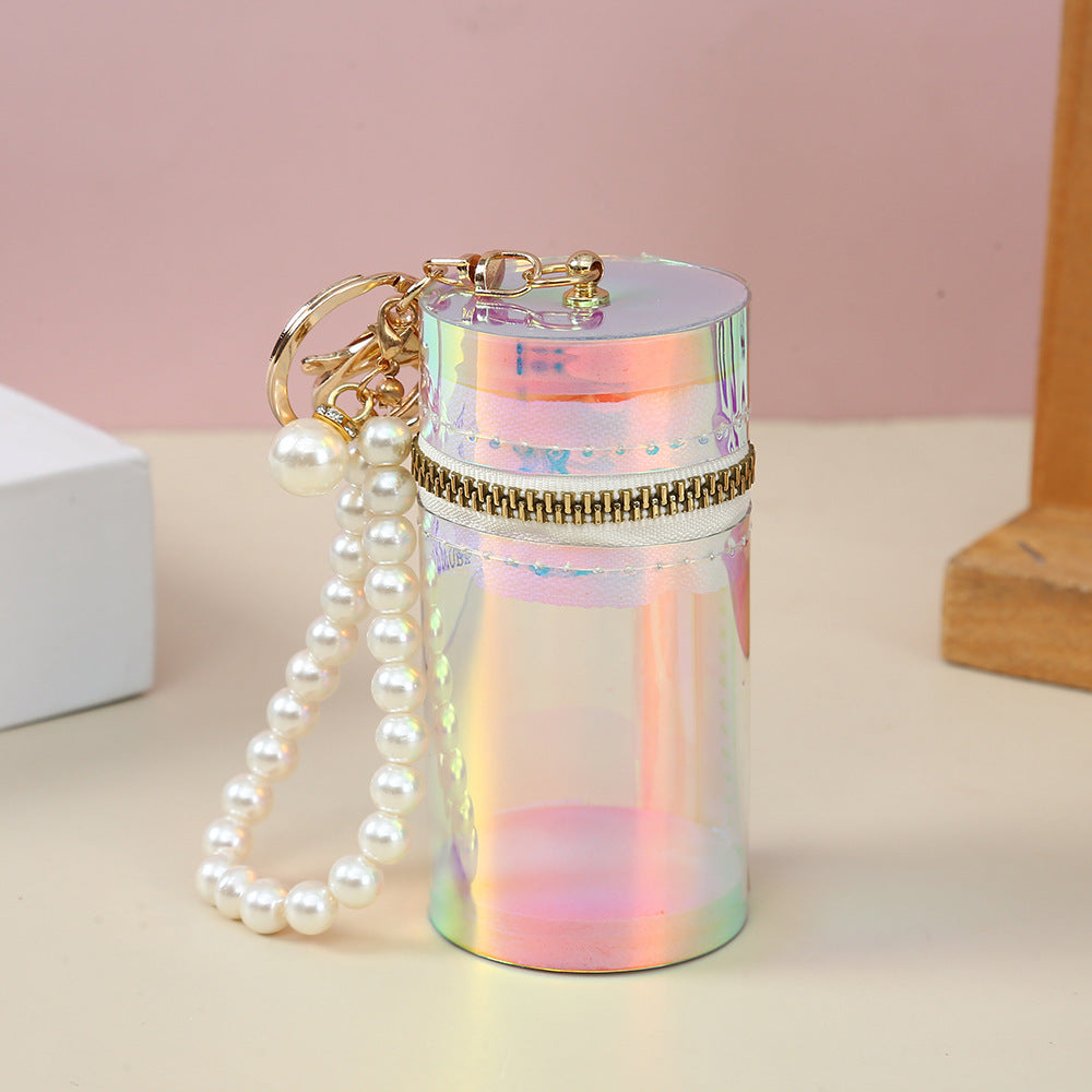 β¨ Adorable Pearl-Embellished Mini Bucket Bag π - Your Perfect Lipstick & Coin Companion! πΈ Dreamy Ivory Faux Leather! πΌ