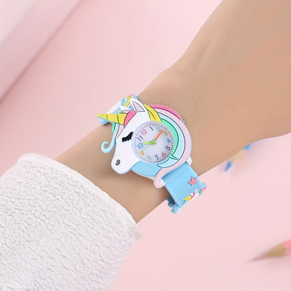 ✨ Cute & Colorful Kids' Silicone Cartoon Watch 🕒 - Fun & Funky Wrist Timepiece for Young Explorers! 🎈 - Pixie Quill