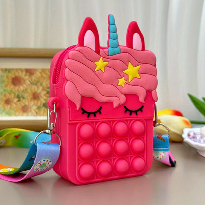 🌟 Magical Unicorn Satchel 🦄💖 - Adorable Coin Purse for Little Dreamers! 🎈 Ideal Gift for Ages 3-6! - Pixie Quill