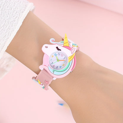 ✨ Cute & Colorful Kids' Silicone Cartoon Watch 🕒 - Fun & Funky Wrist Timepiece for Young Explorers! 🎈 - Pixie Quill