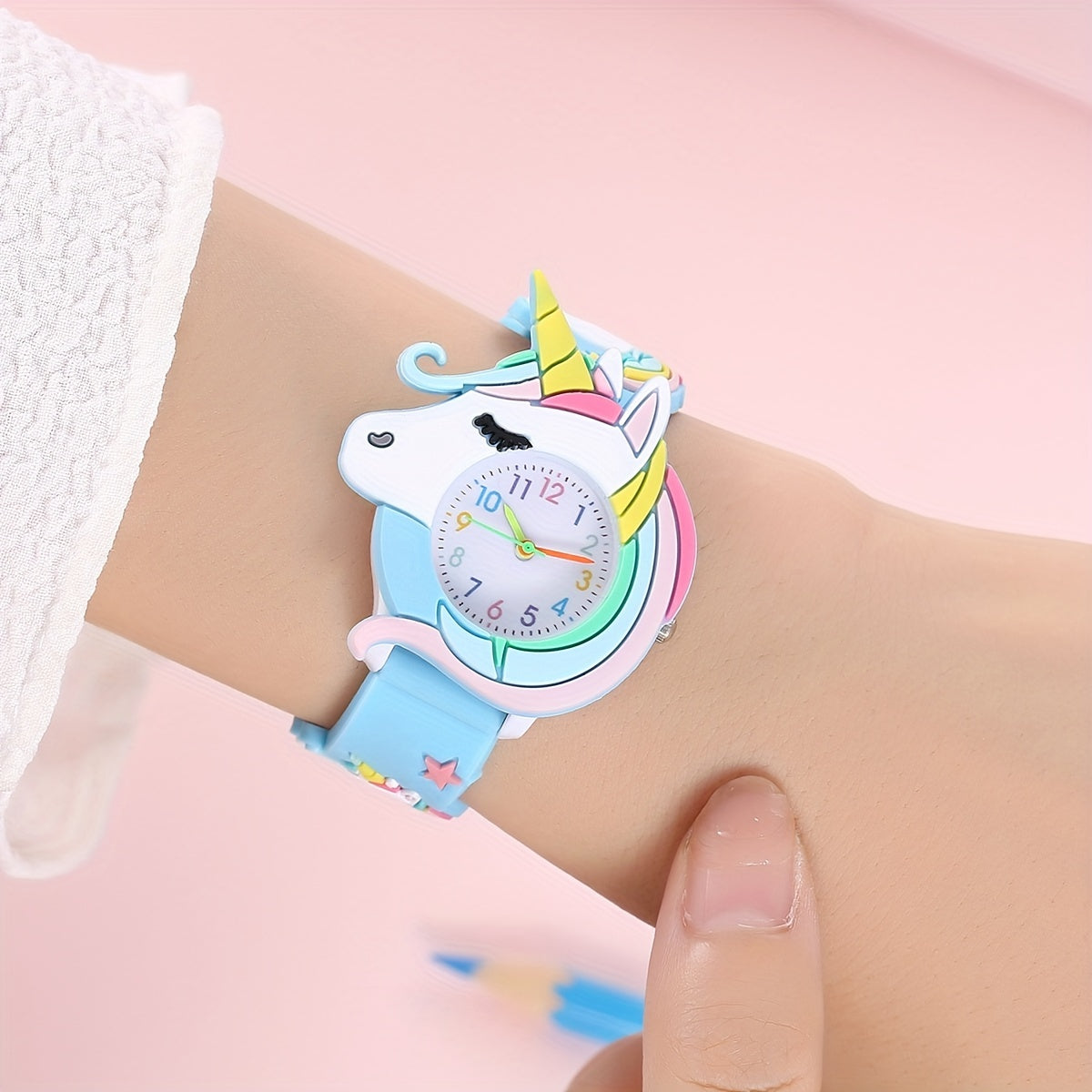 ✨ Cute & Colorful Kids' Silicone Cartoon Watch 🕒 - Fun & Funky Wrist Timepiece for Young Explorers! 🎈 - Pixie Quill