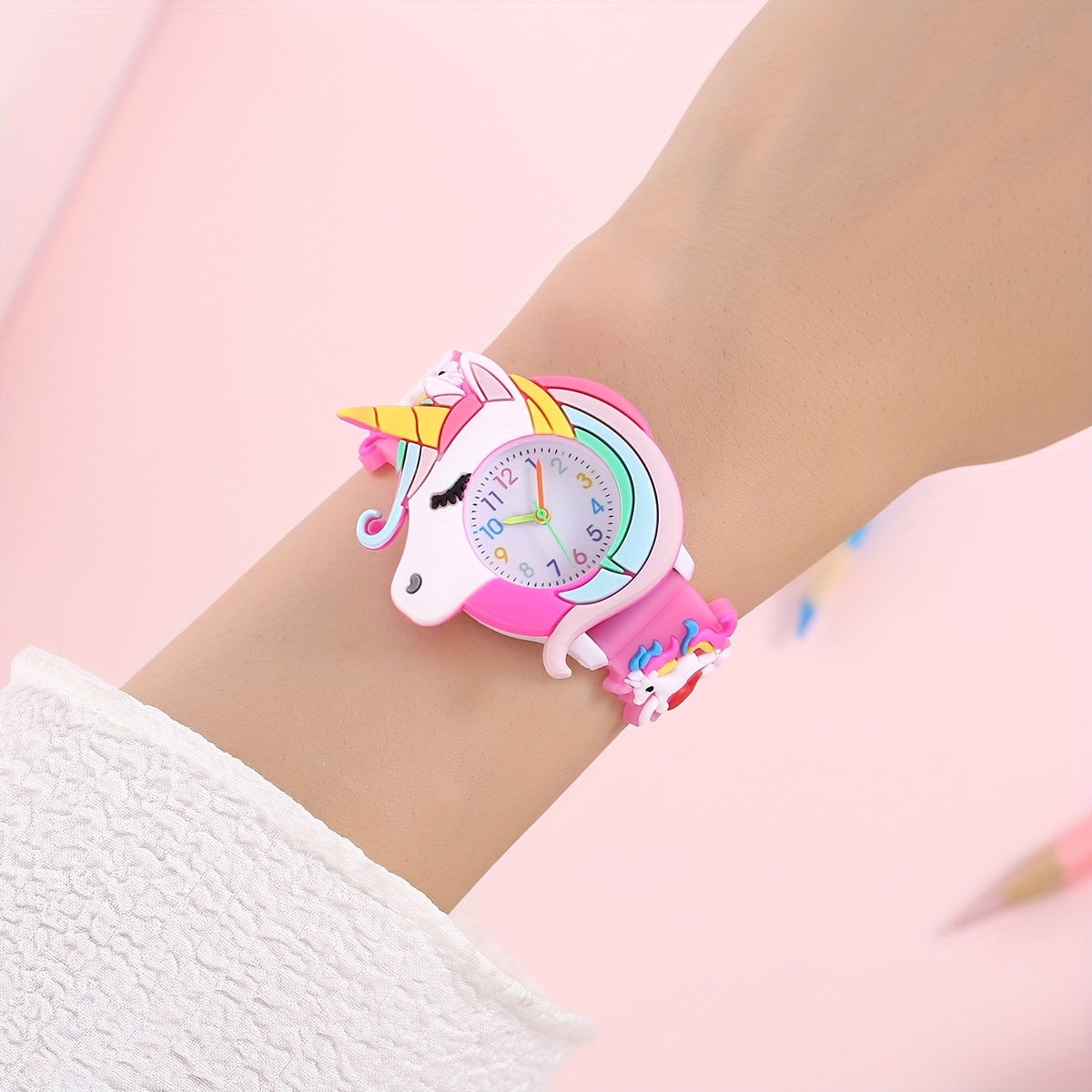 ✨ Cute & Colorful Kids' Silicone Cartoon Watch 🕒 - Fun & Funky Wrist Timepiece for Young Explorers! 🎈 - Pixie Quill