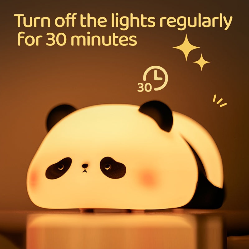 Panda Pals ✨ Soft Glow Night Light 🐼 USB Rechargeable & Voice-Activated 🌙 Perfect for Cozy Rooms! - Pixie Quill