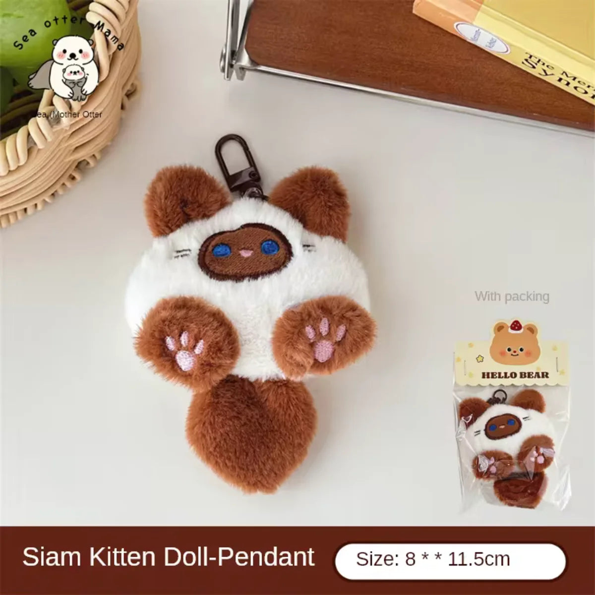 Adorable Plush Cat Doll Pendant Keychain For Bags And Backpacks 🎀🐈 Perfect Gift