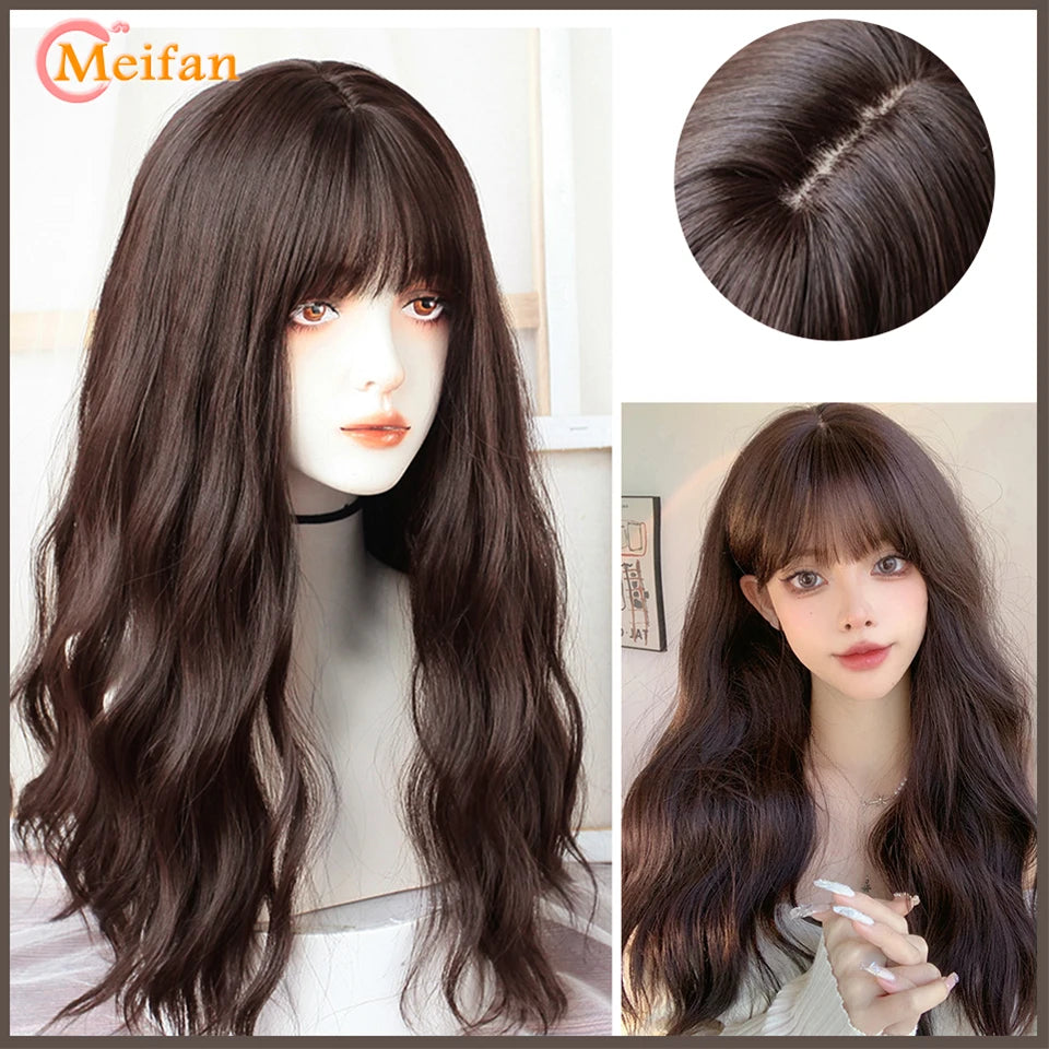 Kawaii Ombre Pink & Blonde Long Straight Wig 🎀✨ - Cute Lolita Cosplay Hair for Parties & Halloween! 🌸🖤