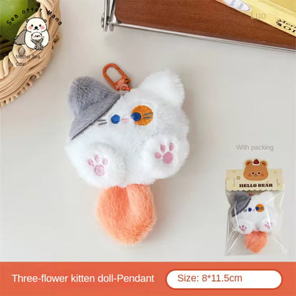 Adorable Plush Cat Doll Pendant Keychain For Bags And Backpacks 🎀🐈 Perfect Gift