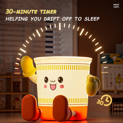 Kawaii Cartoon Cup Noodle LED Night Light 🍜✨ – Adorable & Fun Home Décor Lamp for Bedrooms, Gifts & Cozy Spaces!