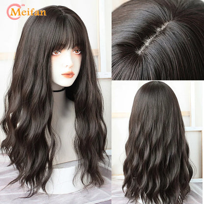 Kawaii Ombre Pink & Blonde Long Straight Wig 🎀✨ - Cute Lolita Cosplay Hair for Parties & Halloween! 🌸🖤