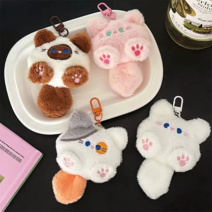 Adorable Plush Cat Doll Pendant Keychain For Bags And Backpacks 🎀🐈 Perfect Gift