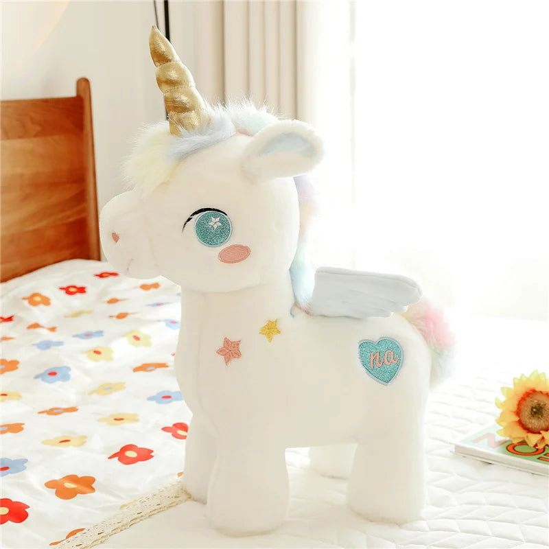 🌈 Enchanted Unicorn Plush 🦄 | Adorable Pegasus Pillow for Girls 💕