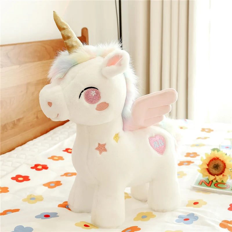 🌈 Enchanted Unicorn Plush 🦄 | Adorable Pegasus Pillow for Girls 💕