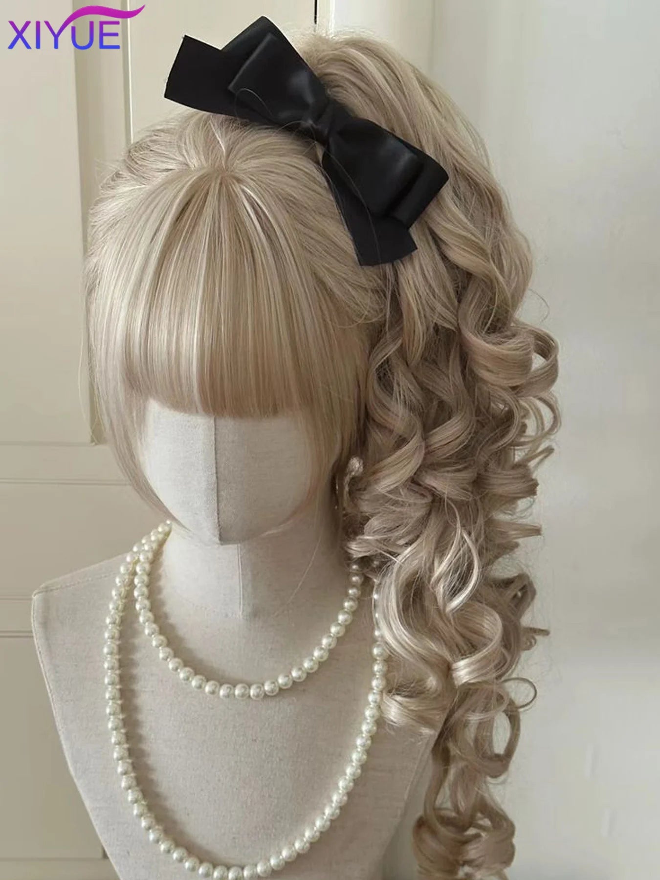Double Ponytail Lolita Wig With Bangs Ombre Blonde Brown White Gray For Cosplay Harajuku Look 🎀✨💖