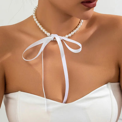 ✨Sweet Peach Heart Vibes 💖 Rope Ribbon Pendant Necklace for Trendy Ladies! 🌟