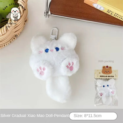 Adorable Plush Cat Doll Pendant Keychain For Bags And Backpacks 🎀🐈 Perfect Gift
