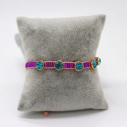 Kawaii Heart Weaving Bracelet 💖✨ | Adjustable Friendship Jewelry with Colorful Zircon 🌈 | Trendy Boho Gift for Women