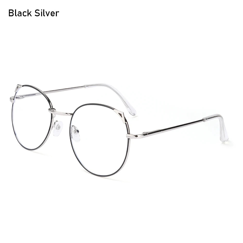 Kawaii Cat Ear Anti-Blue Light Glasses 🐾✨ | Cute Metal Eyewear for Stylish Eye Protection! 🌈👓