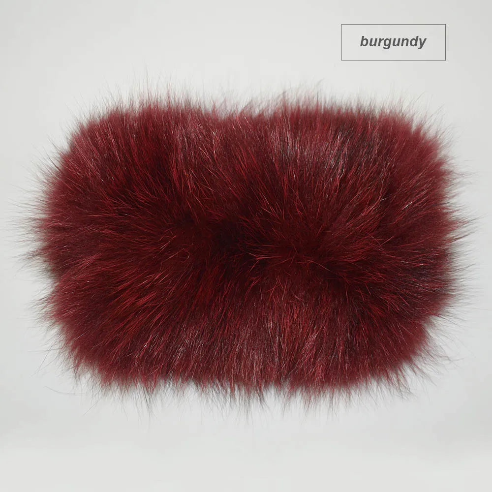 Whimsical Fox Fur Knit Headband For Women Cute Elastic Ear Warmer 🦊✨