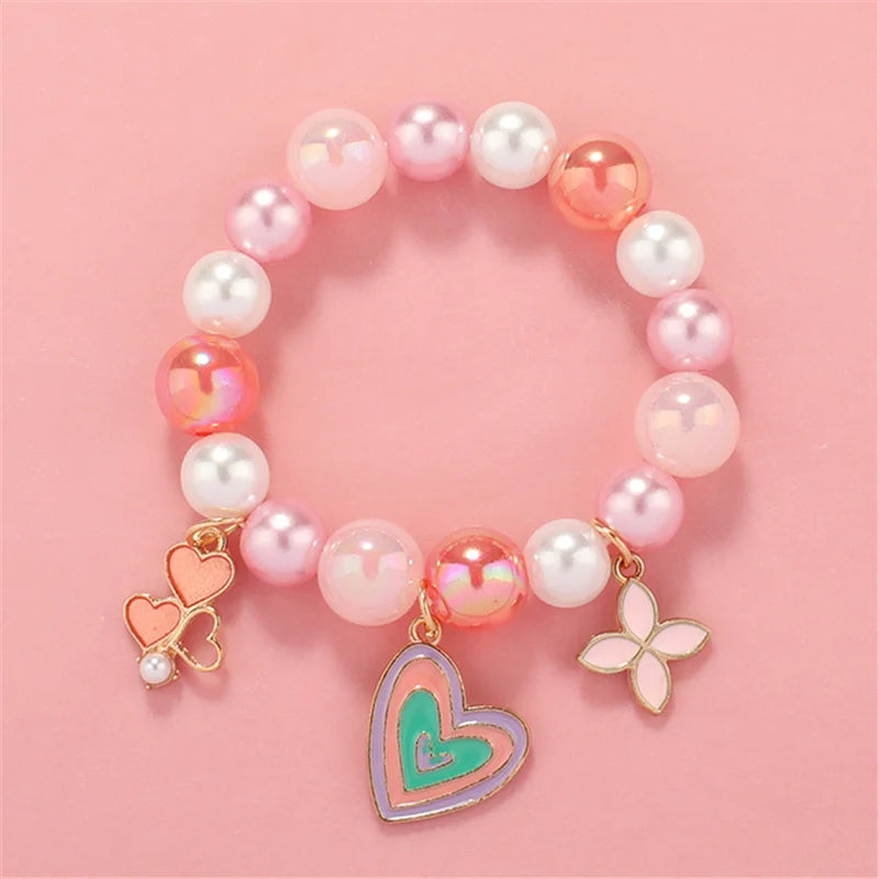 💖 Adorable Kawaii Popcorn Beads Bracelet 🌈 for Girls - Whimsical Friendship Jewelry 🌟