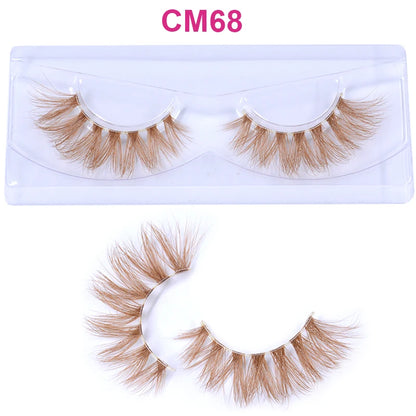 Kawaii Rainbow Mink Lashes 🌈 | 3D/5D Colorful Faux Eyelashes for Cosplay & Halloween 🎉