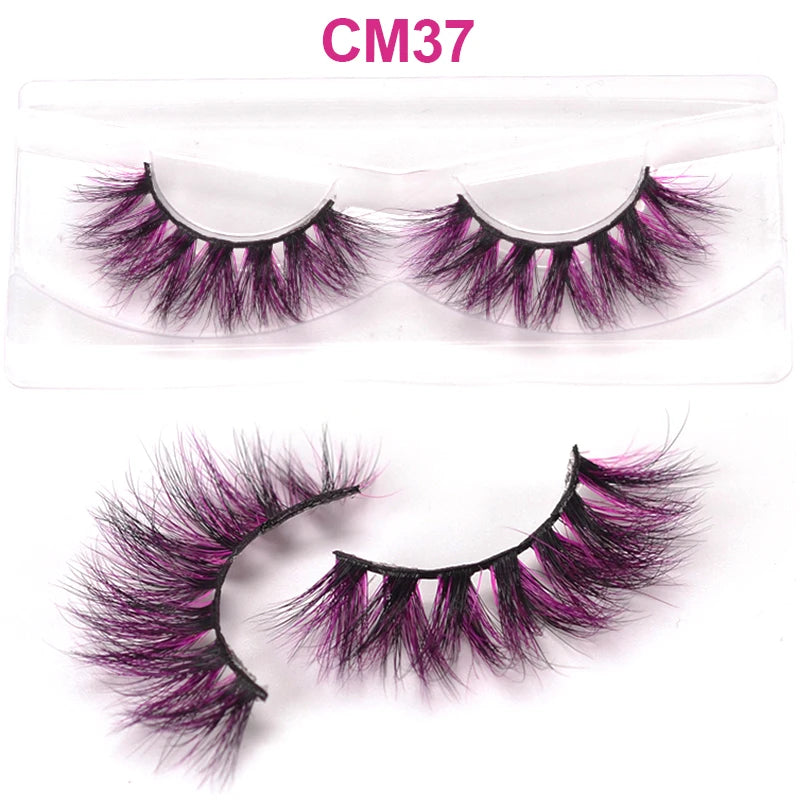 Kawaii Rainbow Mink Lashes 🌈 | 3D/5D Colorful Faux Eyelashes for Cosplay & Halloween 🎉