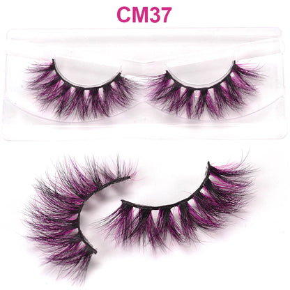Kawaii Rainbow Mink Lashes 🌈 | 3D/5D Colorful Faux Eyelashes for Cosplay & Halloween 🎉
