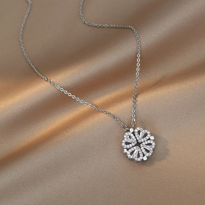 Kawaii Cat Couple Love Necklace 🐾💕 | Trendy Stainless Steel BFF Pendant Jewelry Gift for Friends & Lovers!