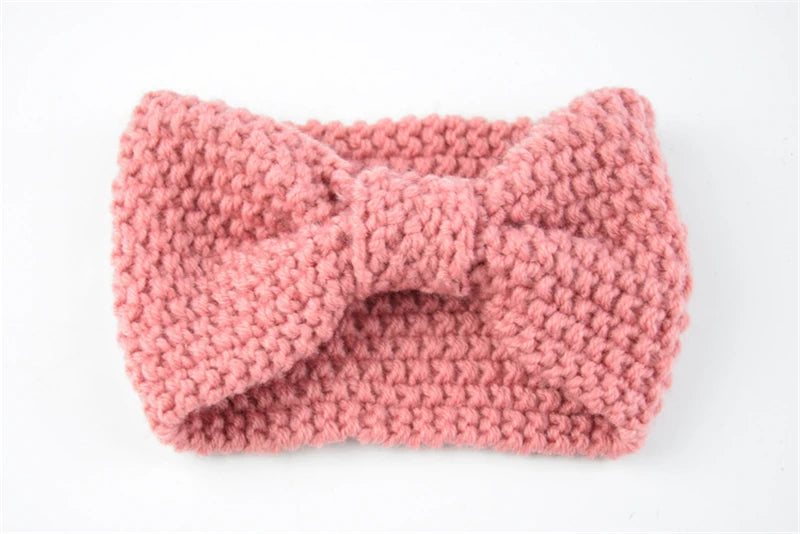 Kawaii Cozy Bowknot Knitted Headband 🎀 | Handmade Winter Hair Accessory for Stylish Women ❄️🌟