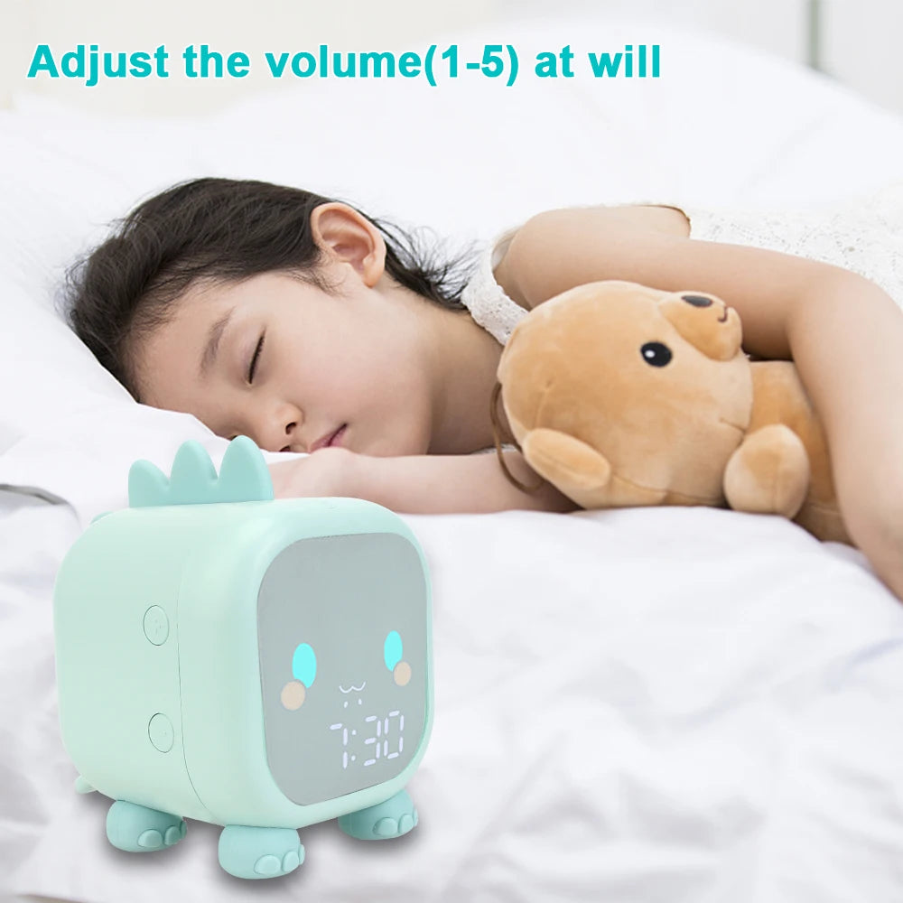 🌟 Adorable Dinosaur Kids Alarm Clock 🦖 | LED Night Light & Sleep Trainer with Temperature Display 🌈 | Perfect for Sweet Dreams! 💖