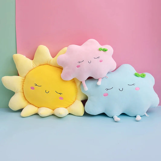 🌞☁️ Snuggle Buddy Sun & Cloud Plush Pillow - Cozy Cuteness for Every Adventure! 🌈💖