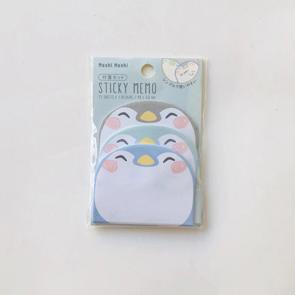 🐧✨ Adorable Animal Sticky Notes Set - 45 Sheets of Fun Penguin, Pig, Bear, & Cat Memo Pads for Students! 🎉📚