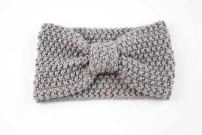 Kawaii Cozy Bowknot Knitted Headband 🎀 | Handmade Winter Hair Accessory for Stylish Women ❄️🌟