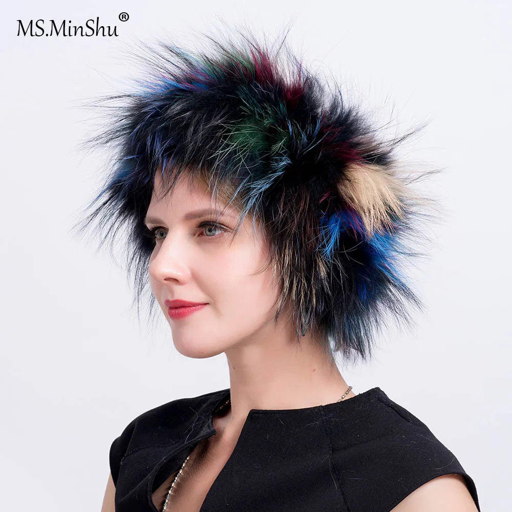 Whimsical Fox Fur Knit Headband For Women Cute Elastic Ear Warmer 🦊✨