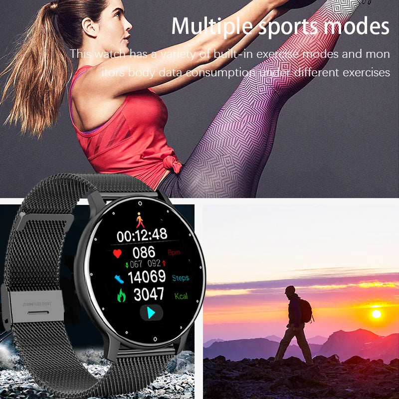 Kawaii Fitness Charm: Stylish Full Touch Screen Smart Watch for Ladies 🌸✨
