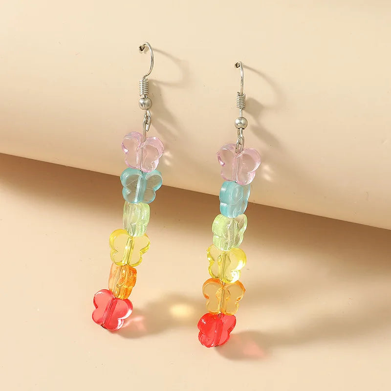 Kawaii Rainbow Star & Butterfly Drop Earrings 🌈✨ | Cute LGBT Pride Jewelry for Parties 🎉💕