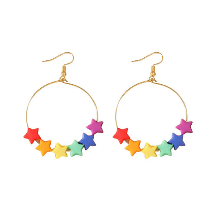 Kawaii Rainbow Star & Butterfly Drop Earrings 🌈✨ | Cute LGBT Pride Jewelry for Parties 🎉💕