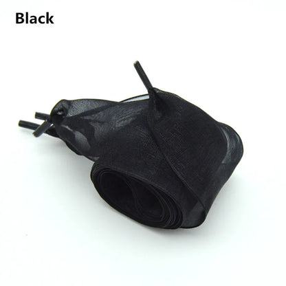 Wide 4cm Transparent Chiffon Silk Flat Shoelaces With Big Bow 👟🎀