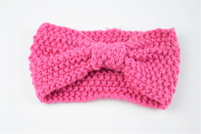 Kawaii Cozy Bowknot Knitted Headband 🎀 | Handmade Winter Hair Accessory for Stylish Women ❄️🌟