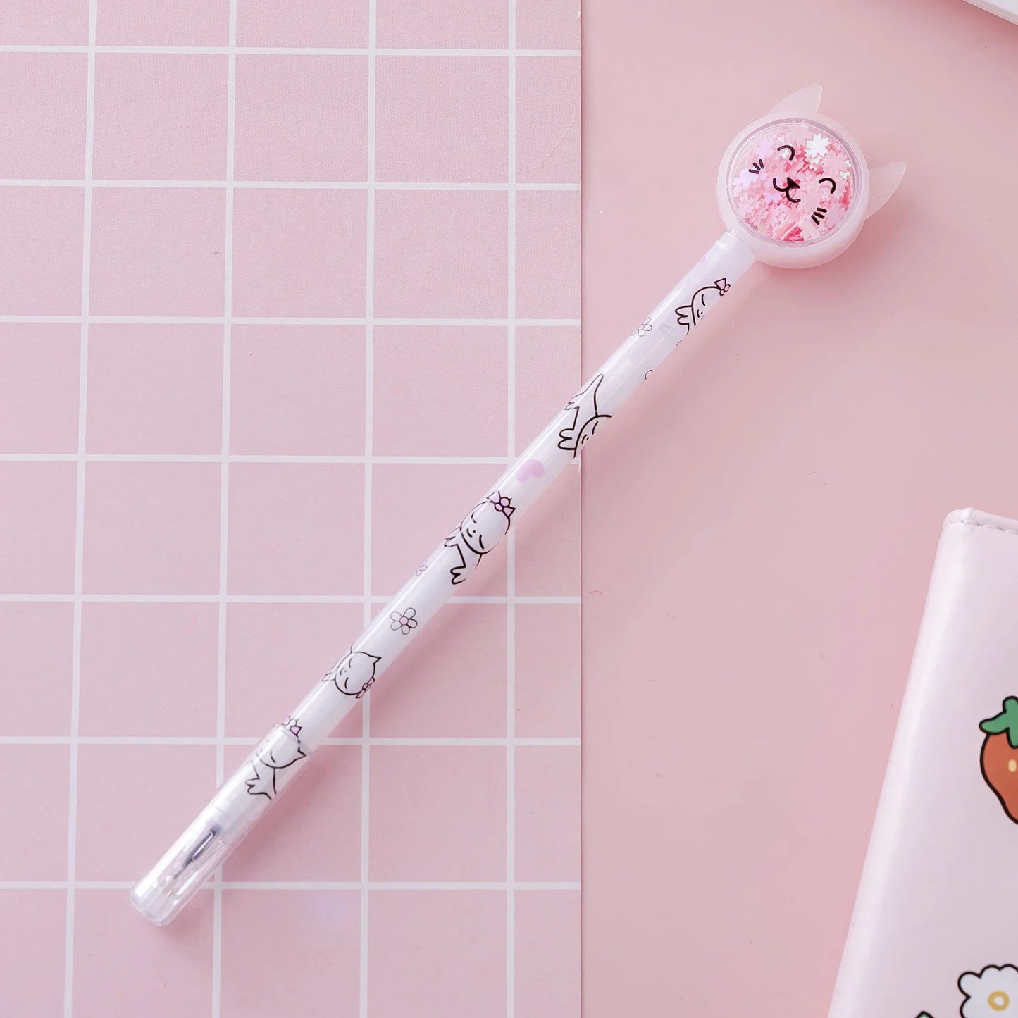 Kawaii Gel Pen 🐰✨ | Cute Rabbit & Butterfly Design | Sweet 0.5mm Ink for School & Office Supplies 🖊️🌼