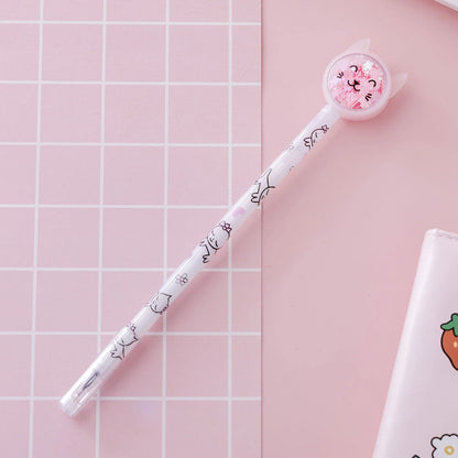 Kawaii Gel Pen 🐰✨ | Cute Rabbit & Butterfly Design | Sweet 0.5mm Ink for School & Office Supplies 🖊️🌼