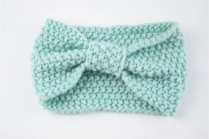 Kawaii Cozy Bowknot Knitted Headband 🎀 | Handmade Winter Hair Accessory for Stylish Women ❄️🌟